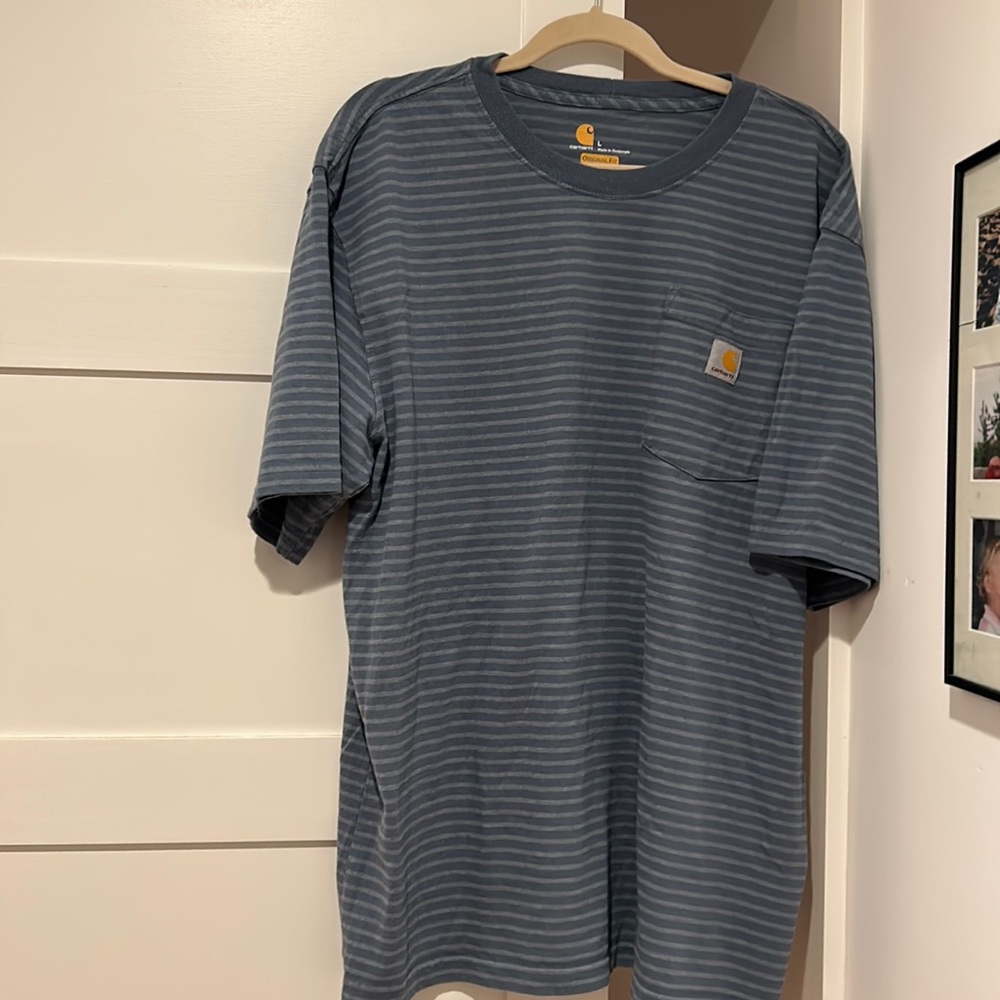 Carhartt Men’s Striped Cotton Tee Large